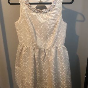 Gold Brocade & Beaded Party Dress